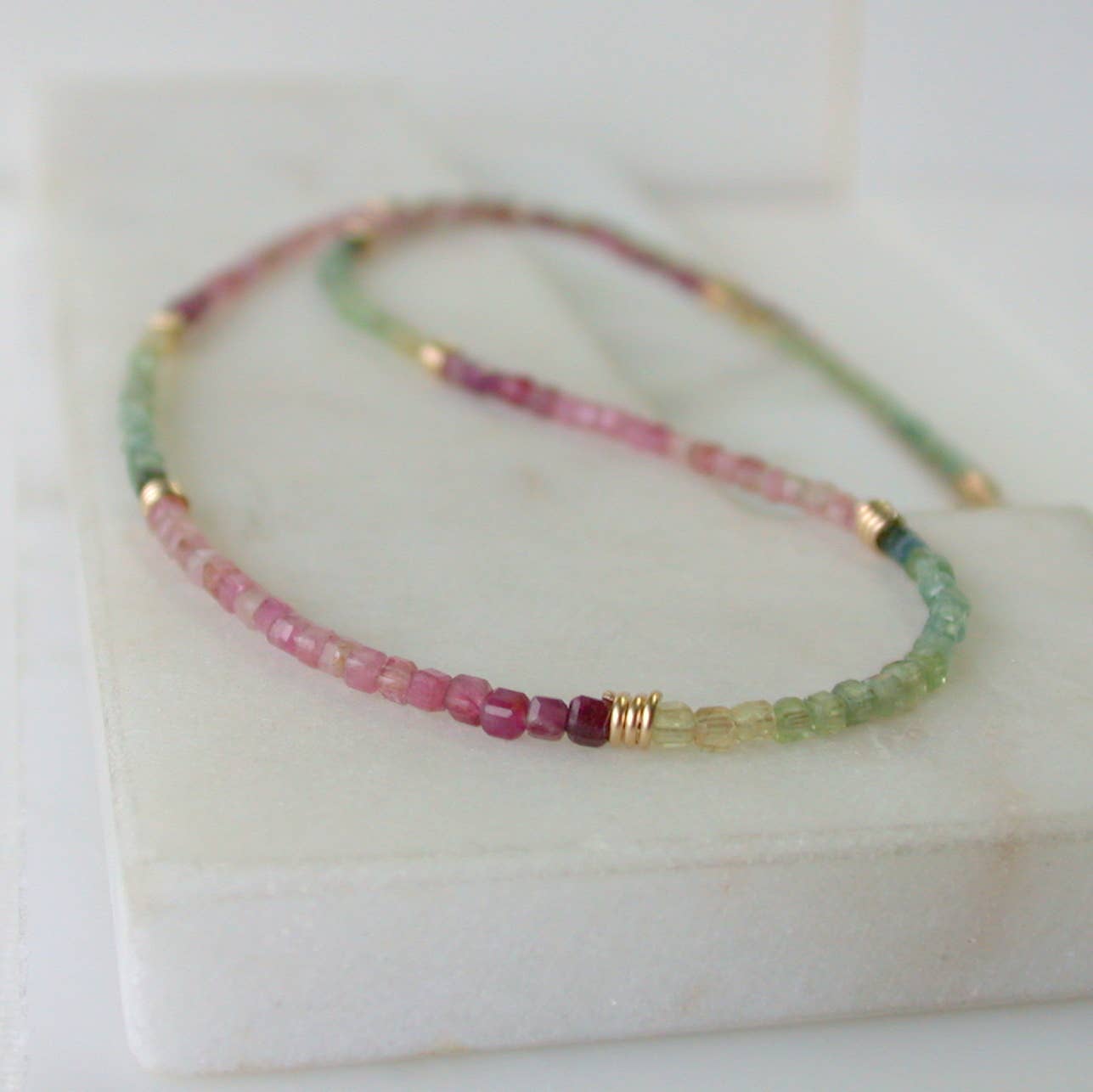 Blossom Tourmaline Beaded Necklace