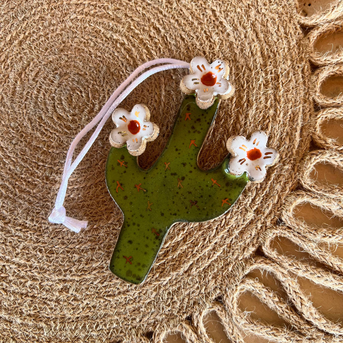 Saguaro Blossom Ceramic Ornaments