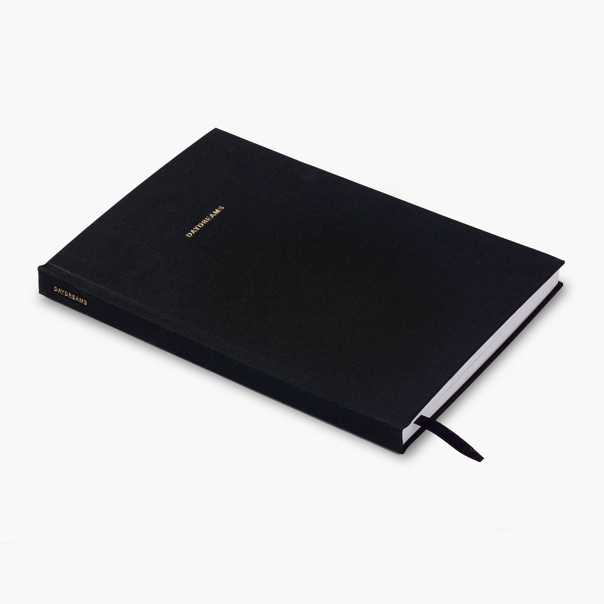 Daydreams Black Linen Notebook Lined Gratitude Journal Gift
