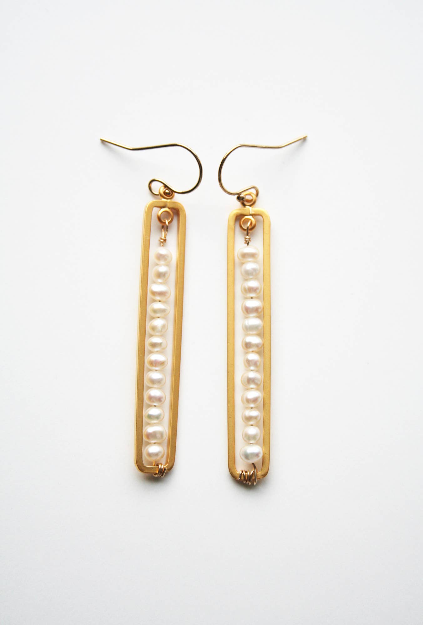 Pearl Bar Earrings
