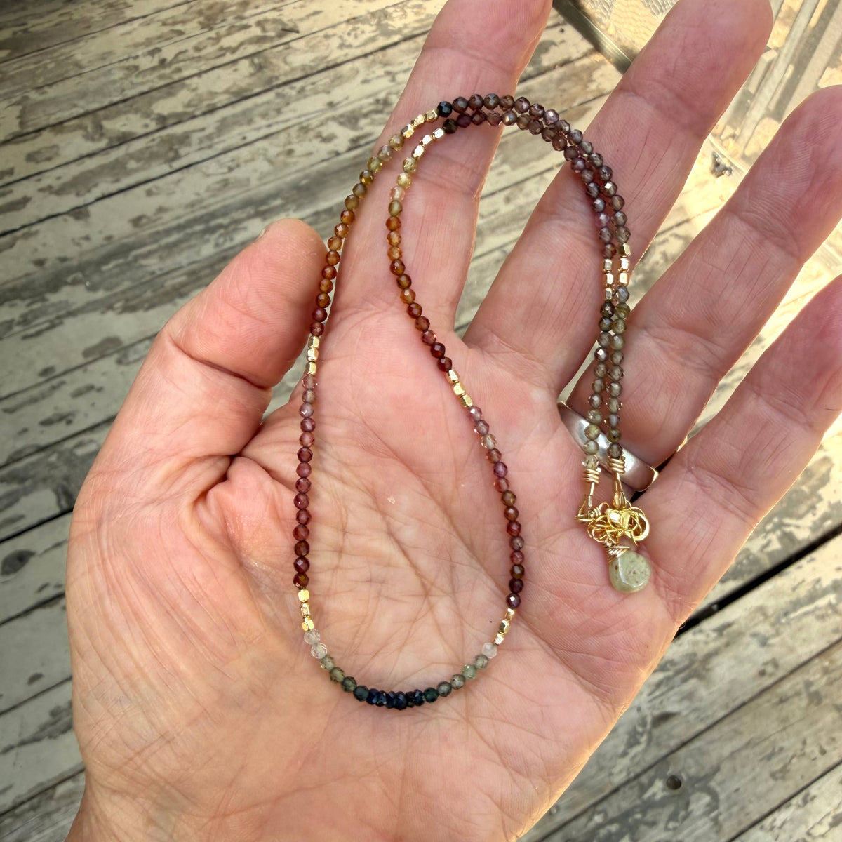 Tunduru Sapphire Beaded Gemstone Necklace