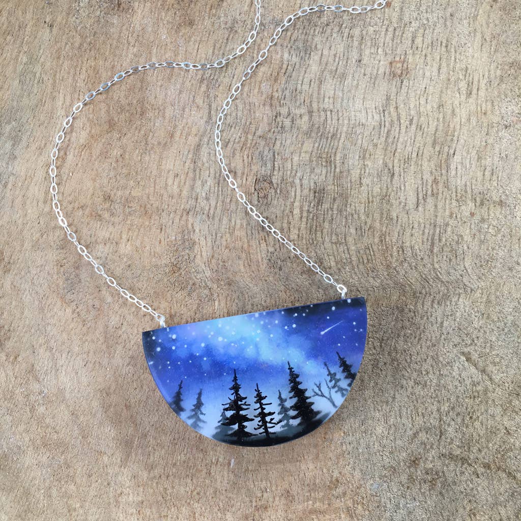 Milky Way Hand Painted Necklace