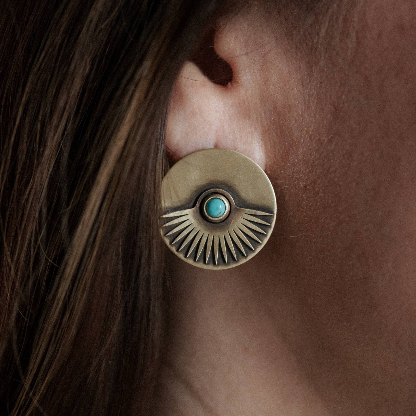 Yarrow Studs with Turquoise