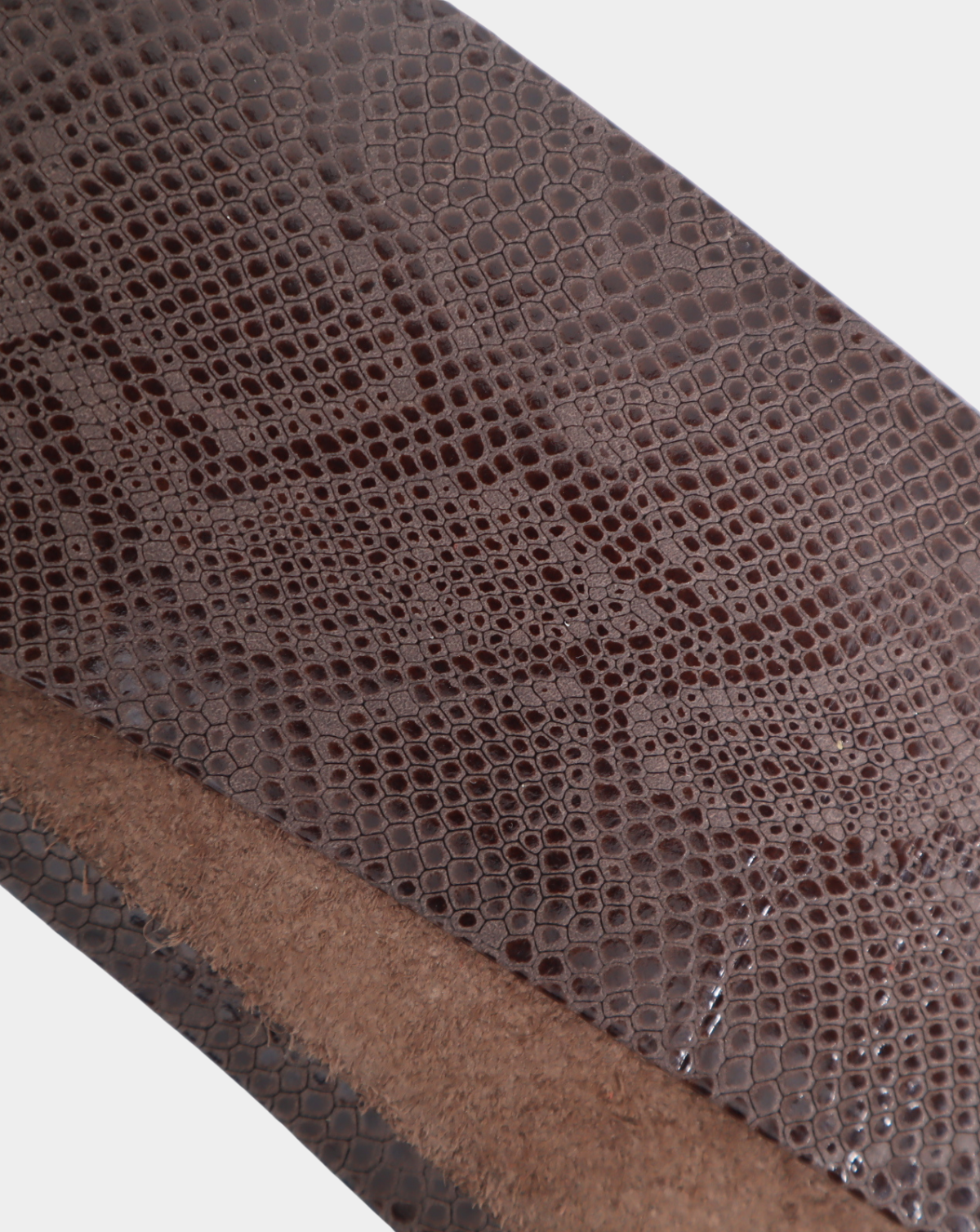 Leather Wrap Belt | Chocolate Pytho