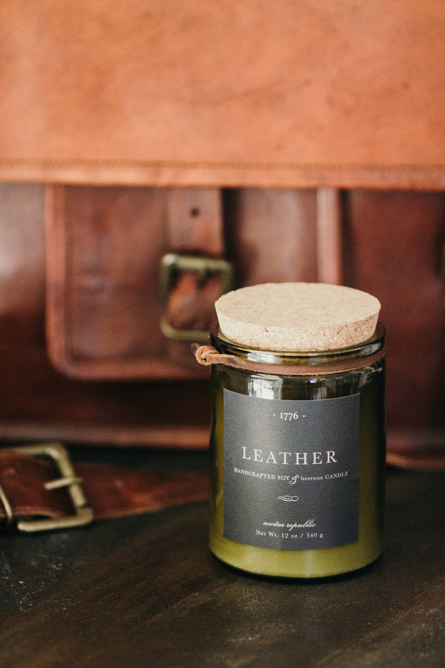 Leather 1776 Candle