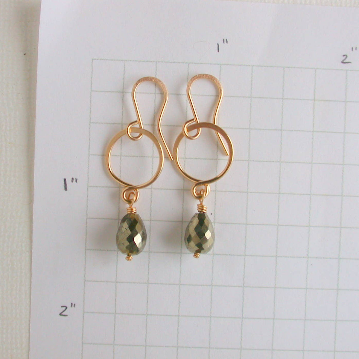 Petite Gemstone Drop. Choose metal and stone.
