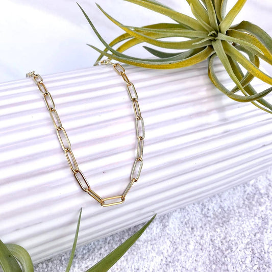 Gold Fill Paperclip Chain