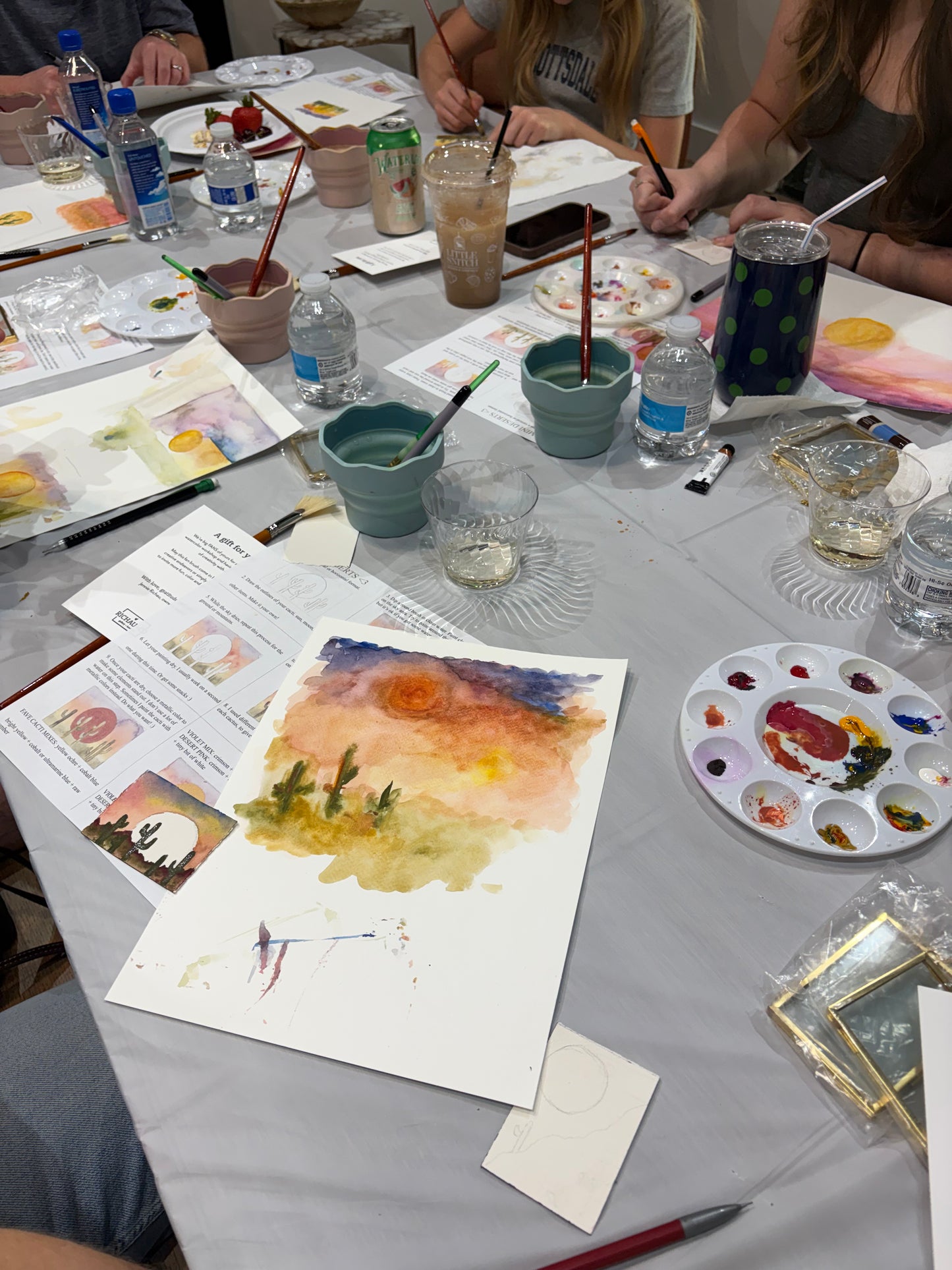Watercolor Class - July 19 - Mini Desertscapes with Carolina Benavidez