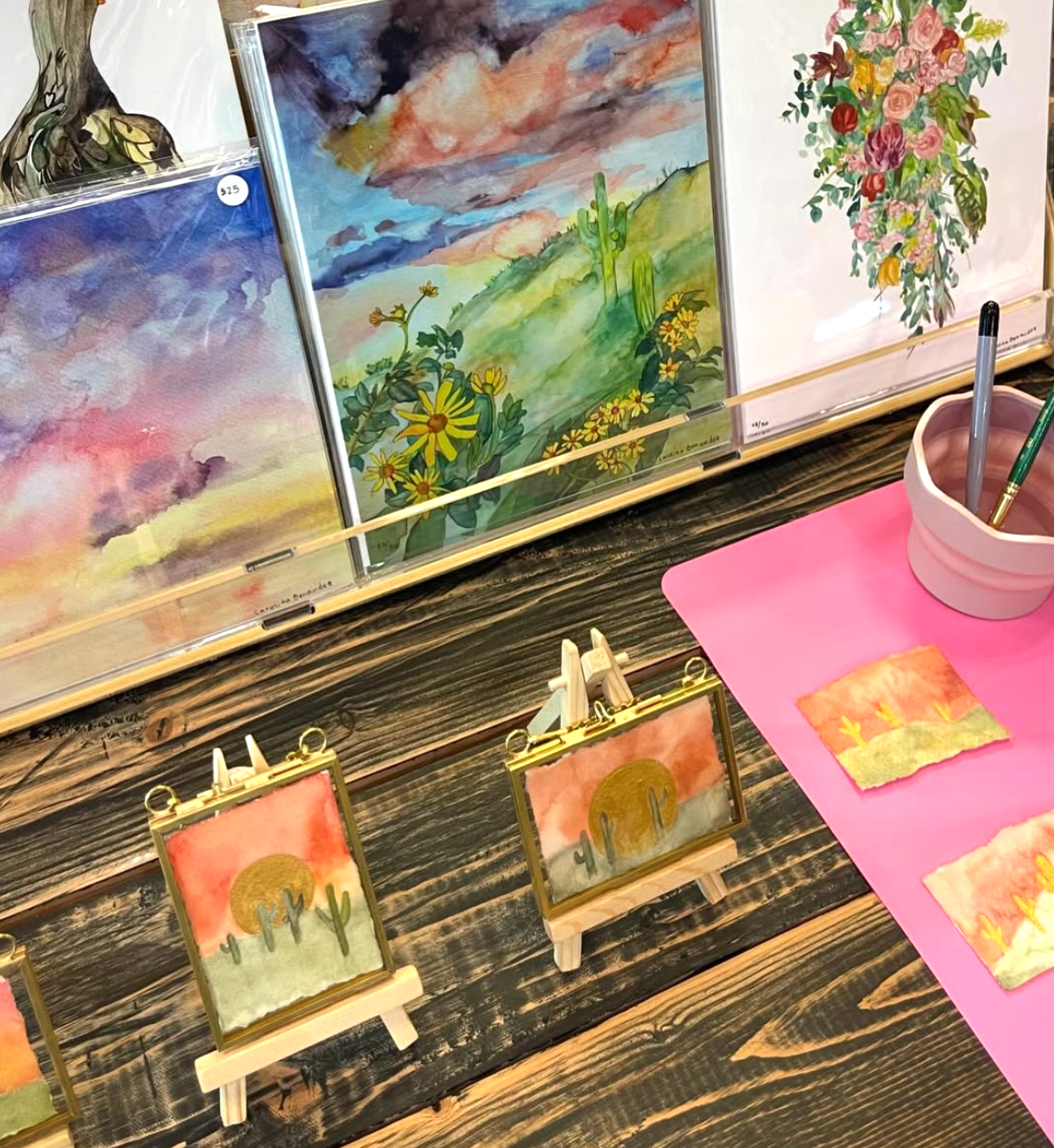 Watercolor Class - June 14 - Mini Desertscapes with Carolina Benavidez