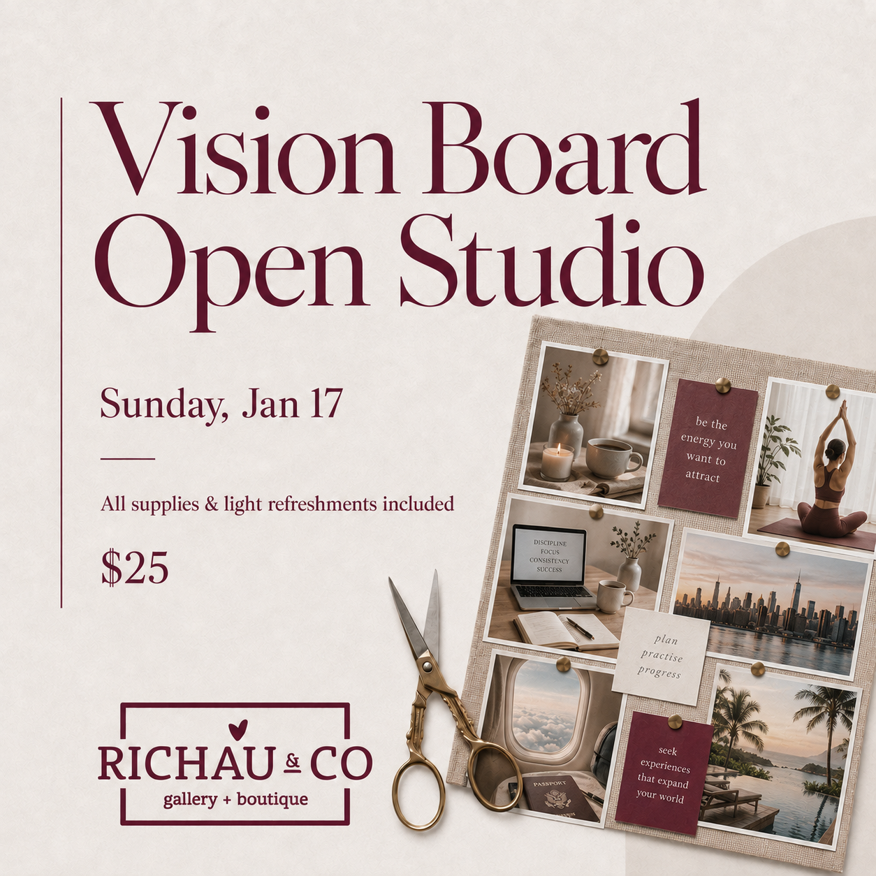Vision Board Open Studio - Sun, Jan 17