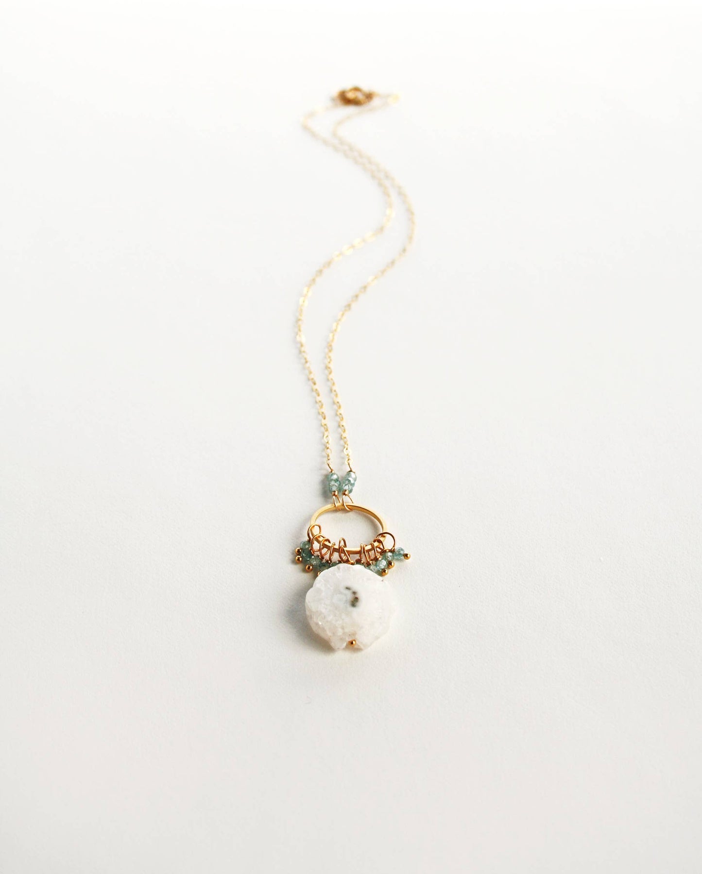 Solar Quartz Pendant Necklace