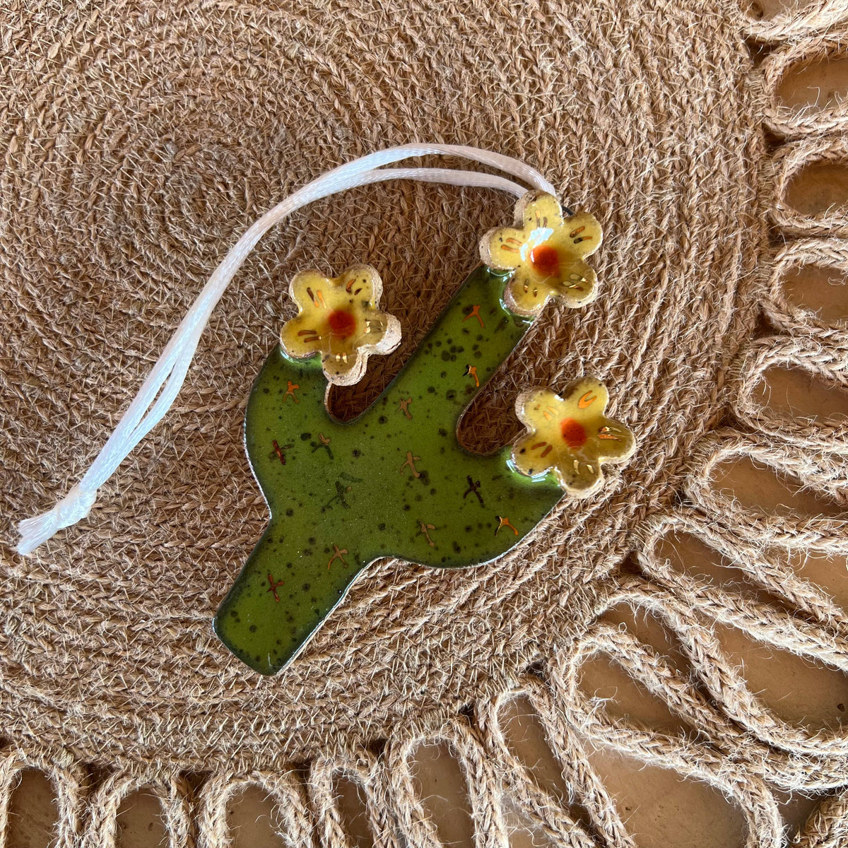 Saguaro Blossom Ceramic Ornaments
