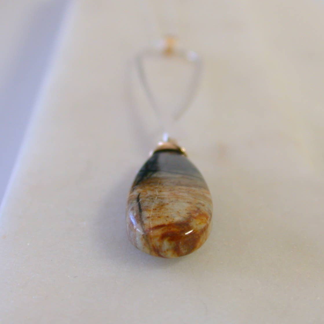 Modern Agate Necklace with mixed metals