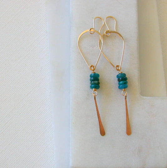 Apatite Teardrop Earrings