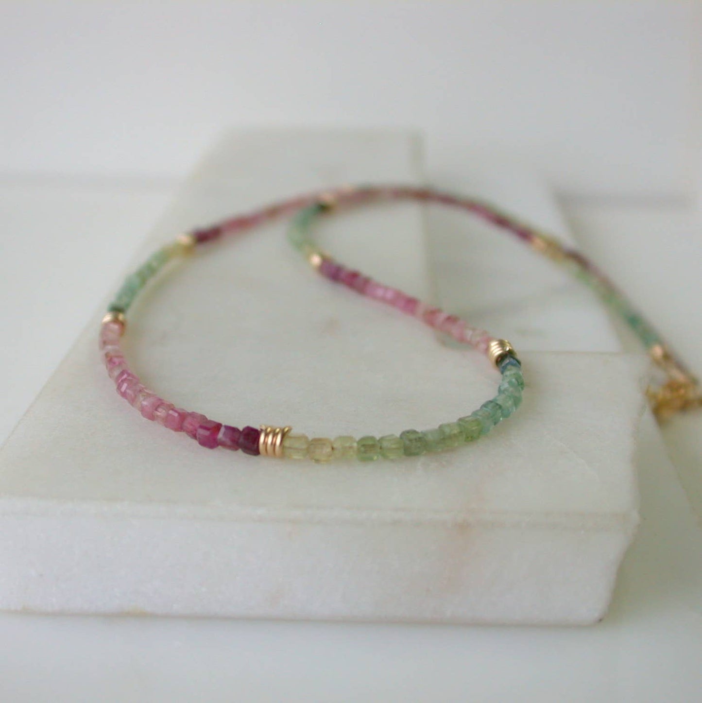 Blossom Tourmaline Beaded Necklace