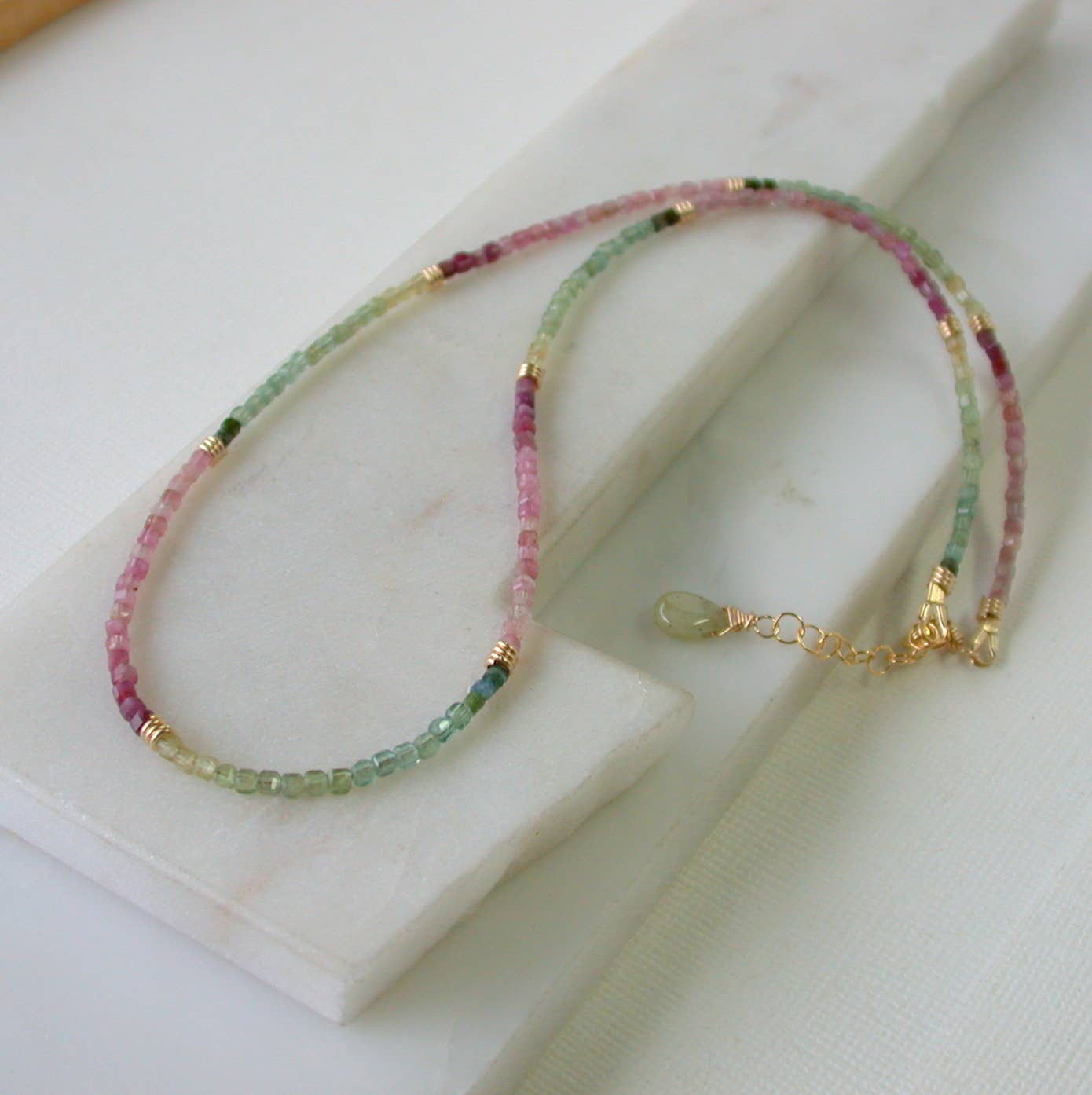 Blossom Tourmaline Beaded Necklace