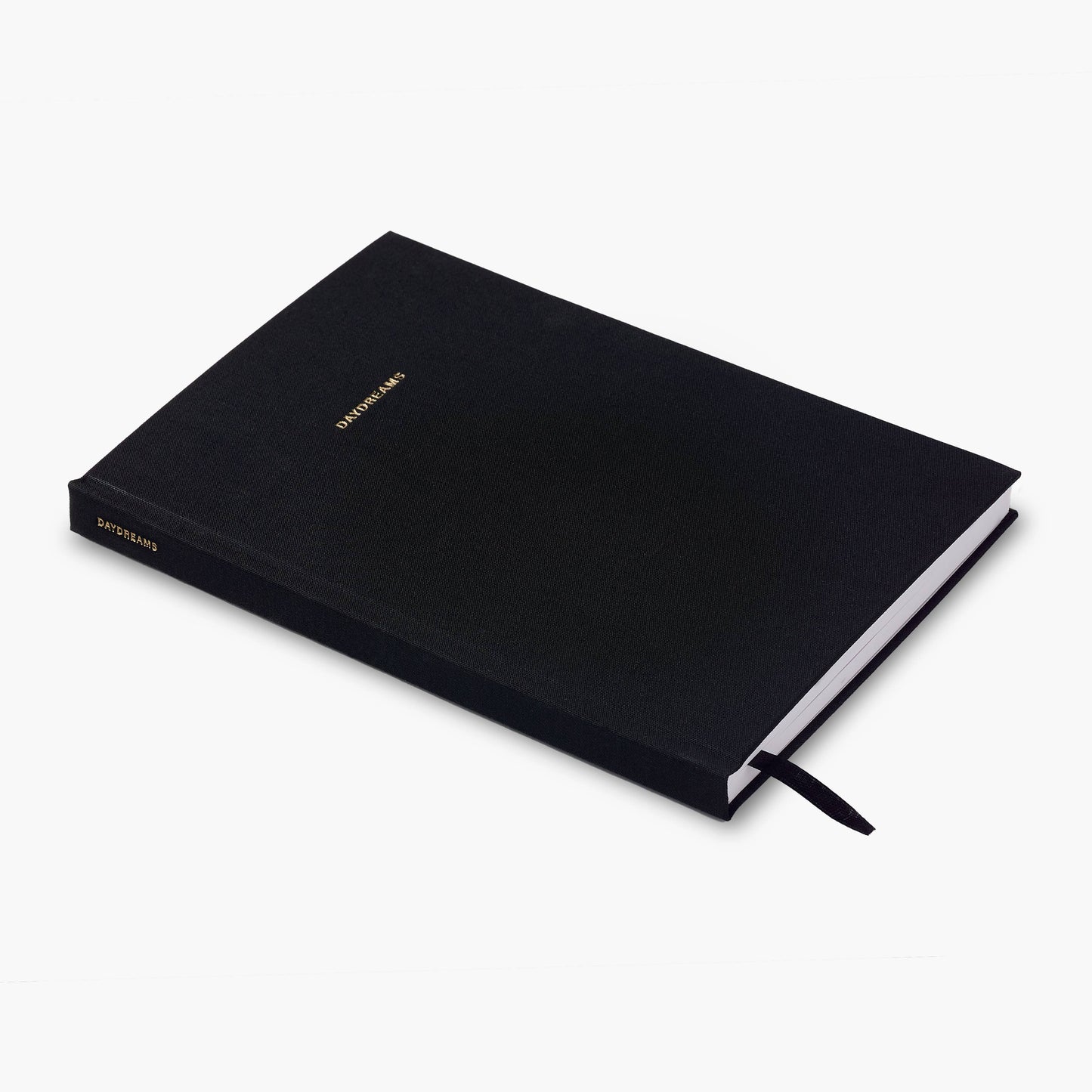 Daydreams Black Linen Notebook Lined Gratitude Journal Gift