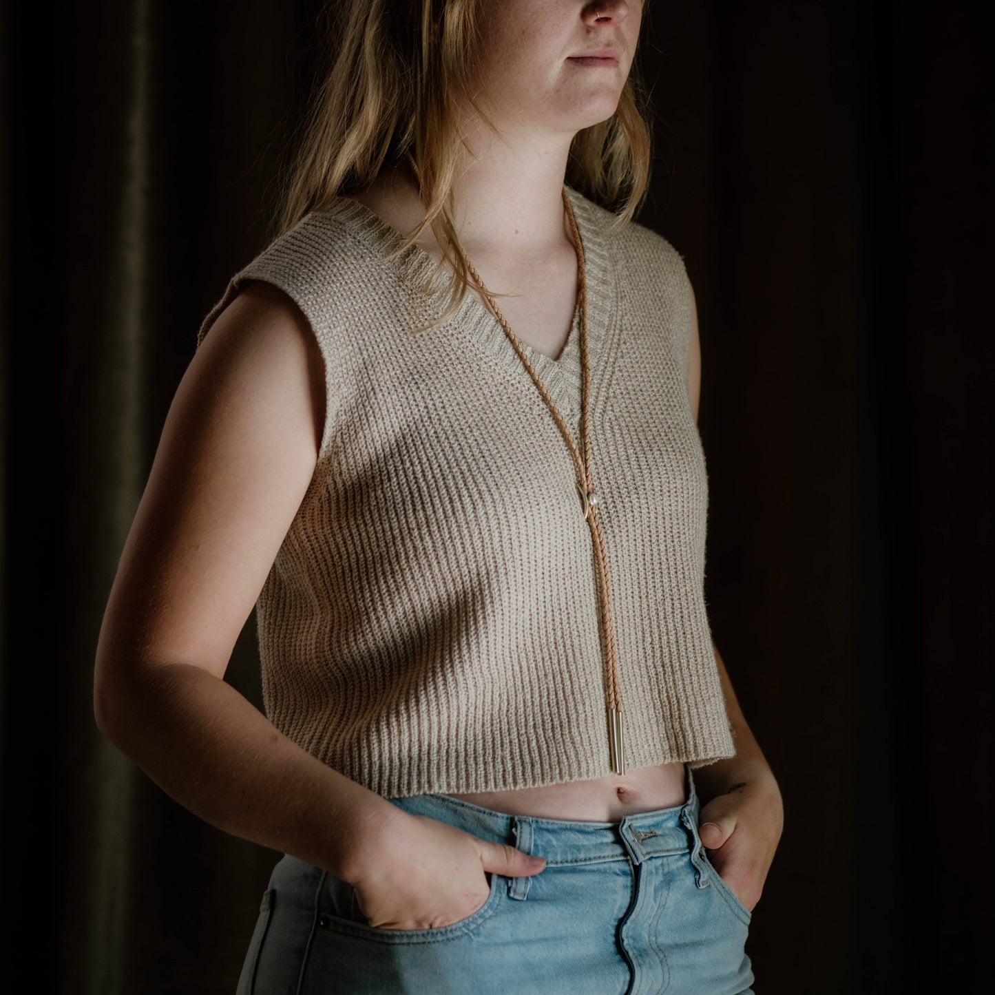 Shepherd Bolo Tie  |  Pearl or Turquoise