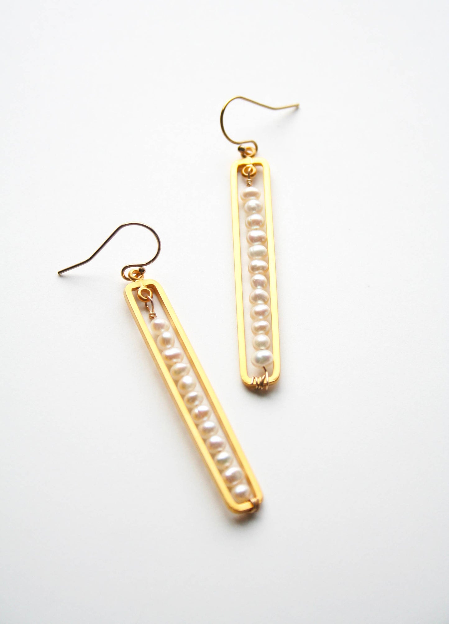 Pearl Bar Earrings