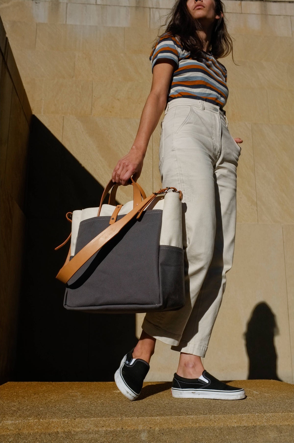 Commuter Tote | Canvas & Leather