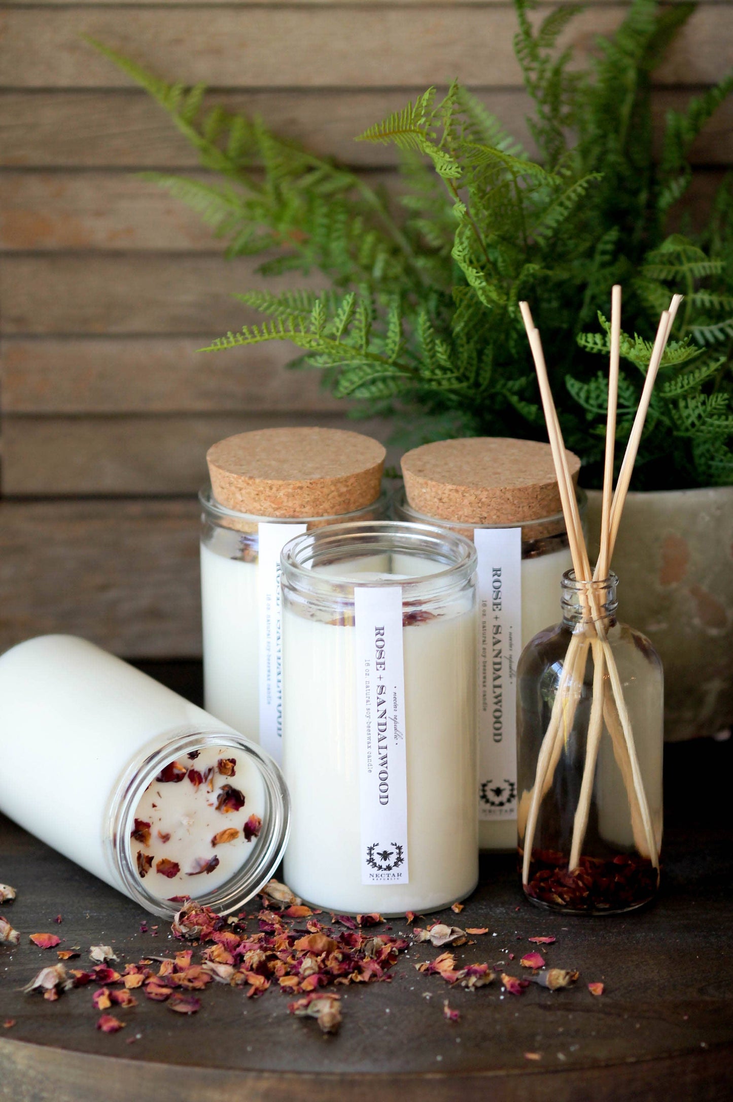 Rose Sandalwood Apothecary Candle