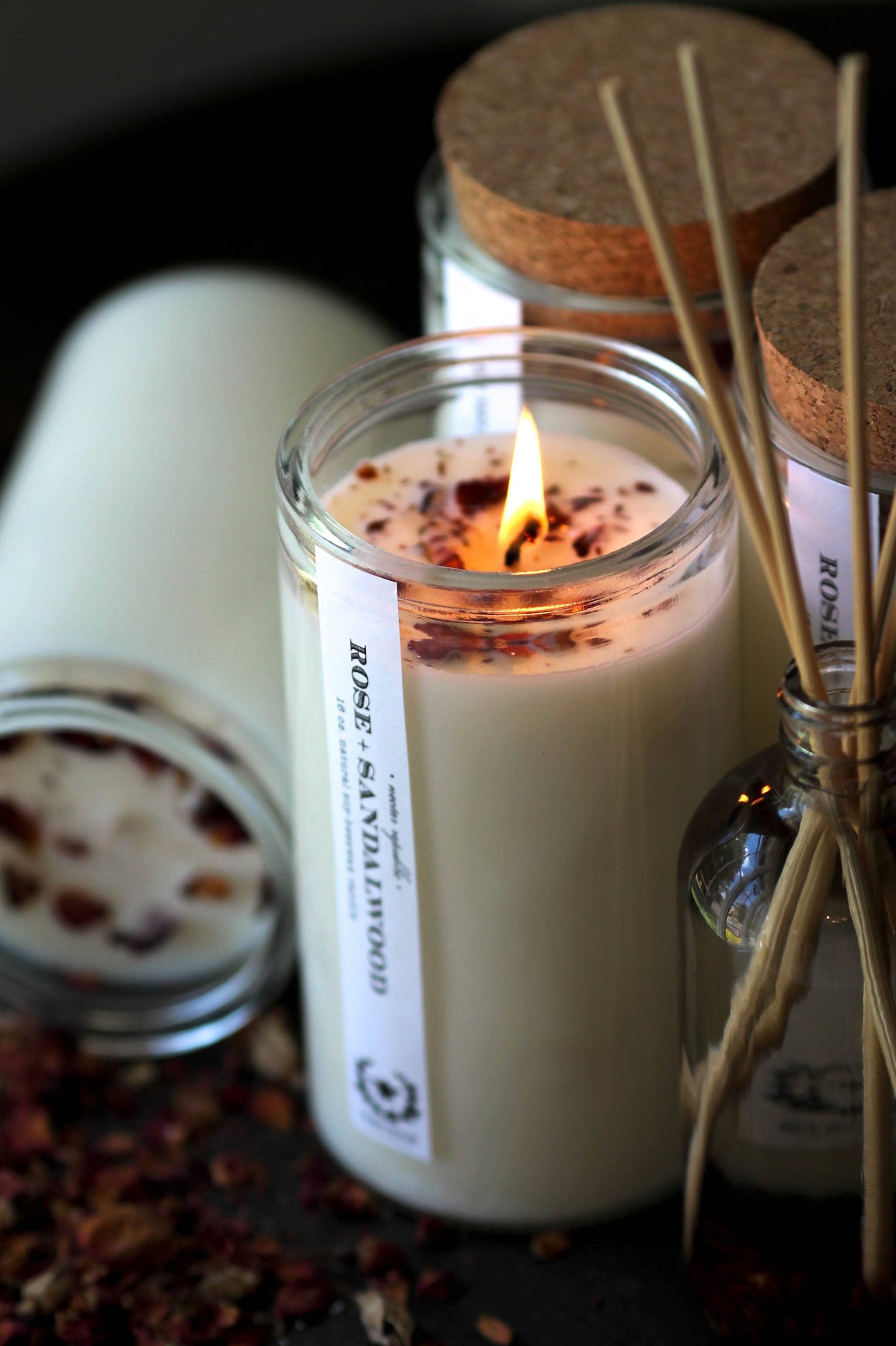 Rose Sandalwood Apothecary Candle