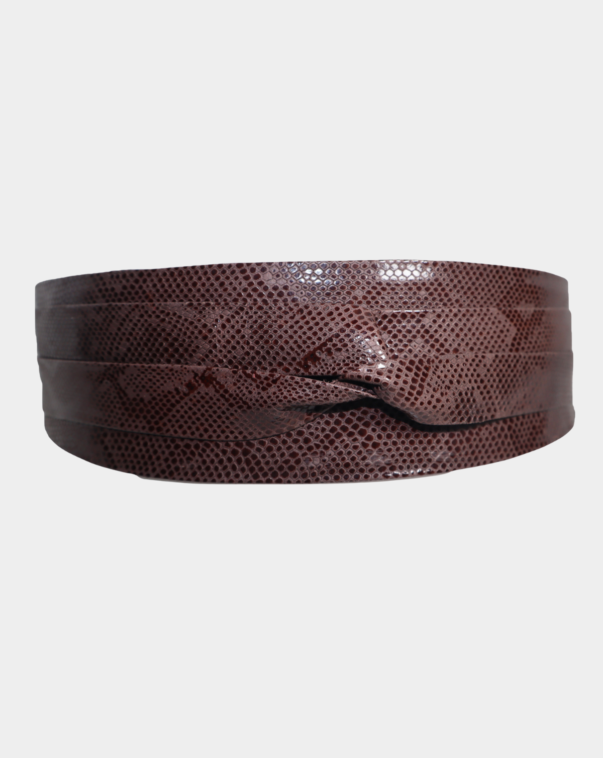 Leather Wrap Belt | Chocolate Pytho