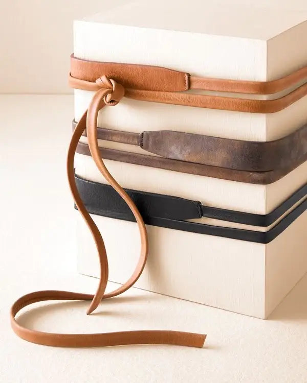 Skinny Wrap Belt - Cognac | Limited Edition OS | Slim Style