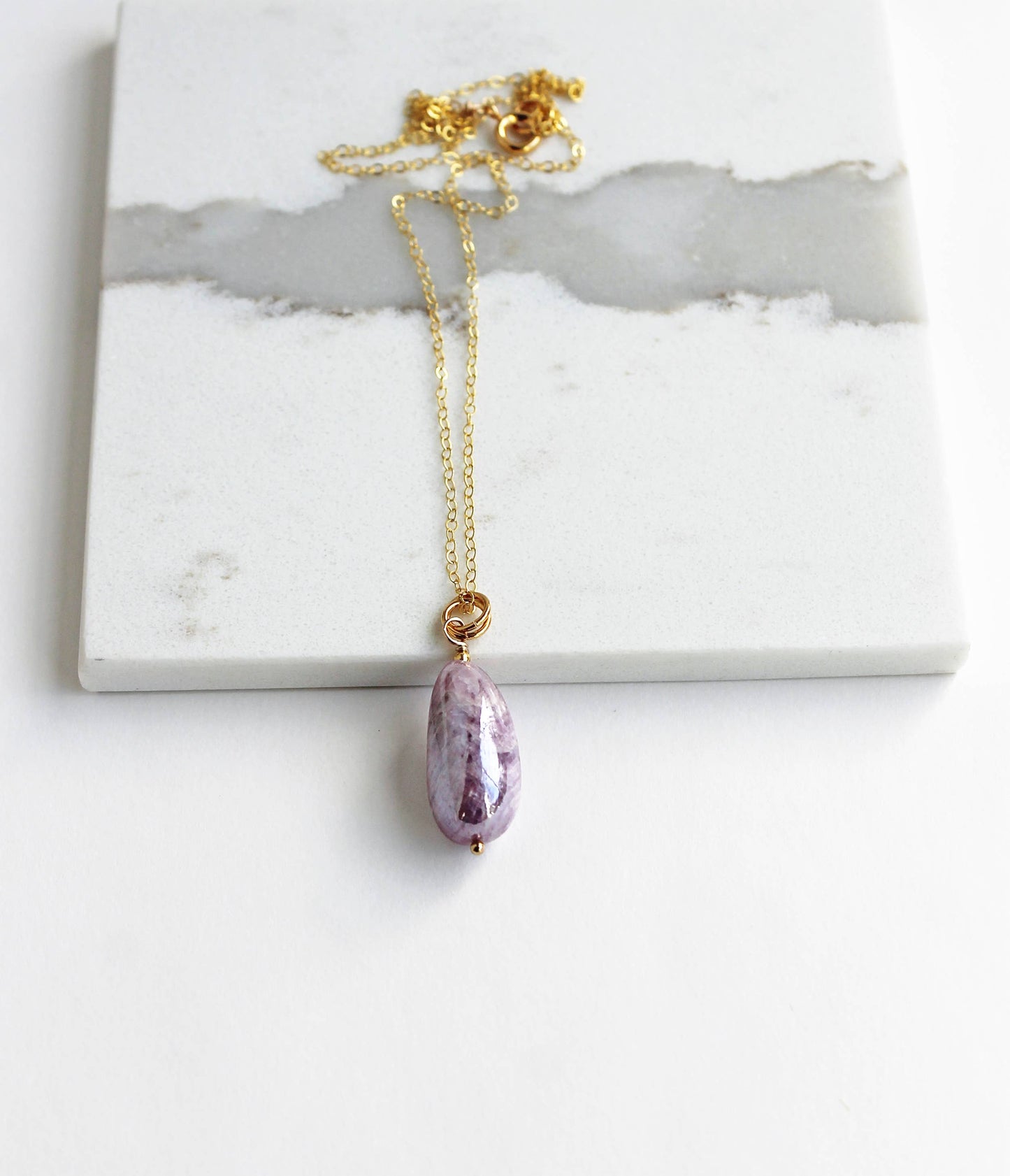 Ruby Mystic Quartz Necklace | Pendant Necklace