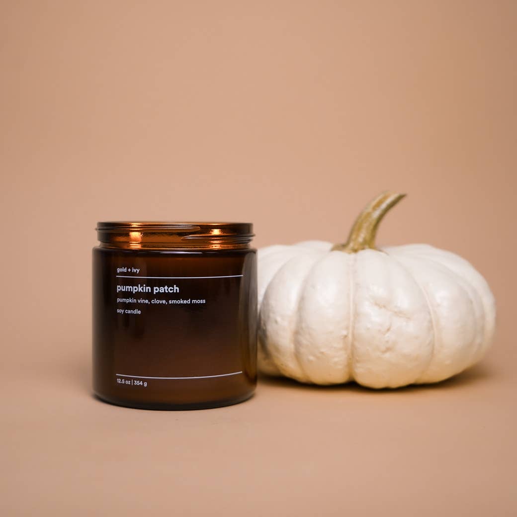 Pumpkin patch soy candle  |  pumpkin vine, clove, smoked moss