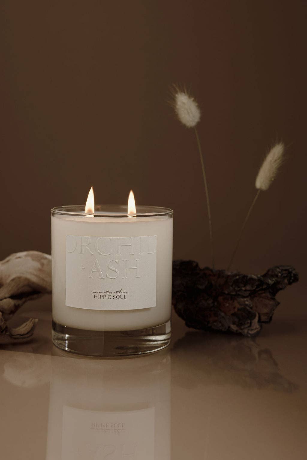 Warm Citrus + Tobacco | HIPPIE SOUL natural candle