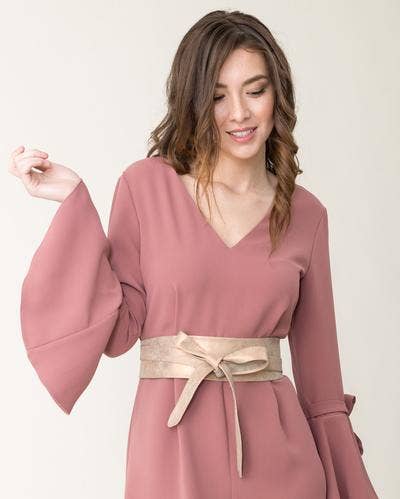 Leather Wrap Belt  |  Rose Shimmer