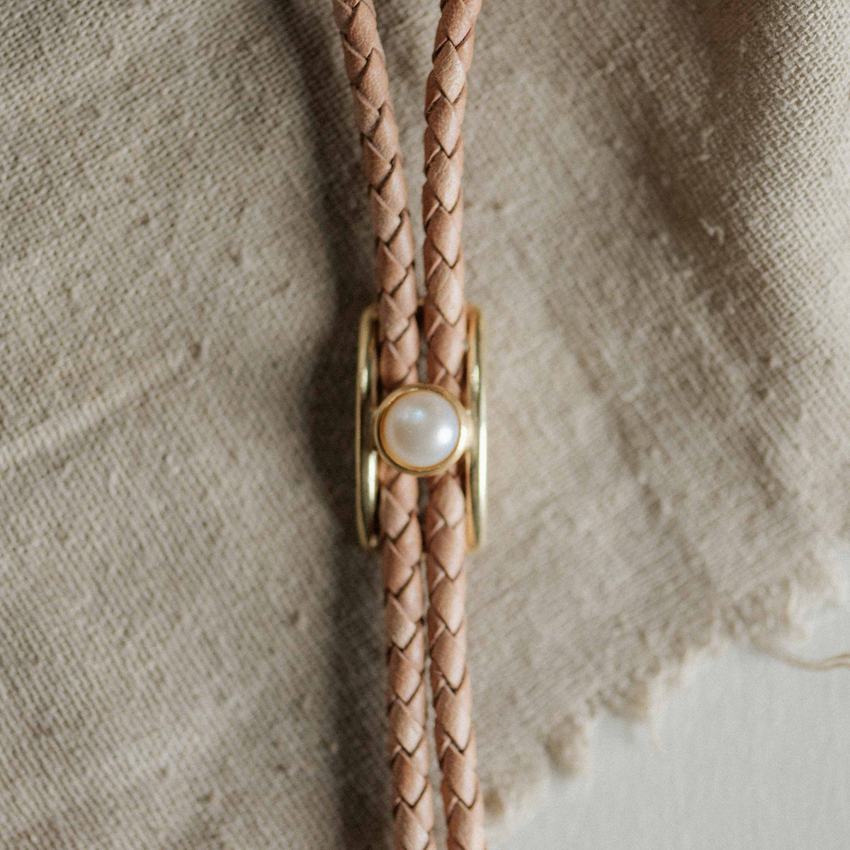Shepherd Bolo Tie  |  Pearl or Turquoise