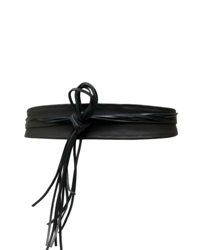 Riley Wrap Belt – Black Fringe