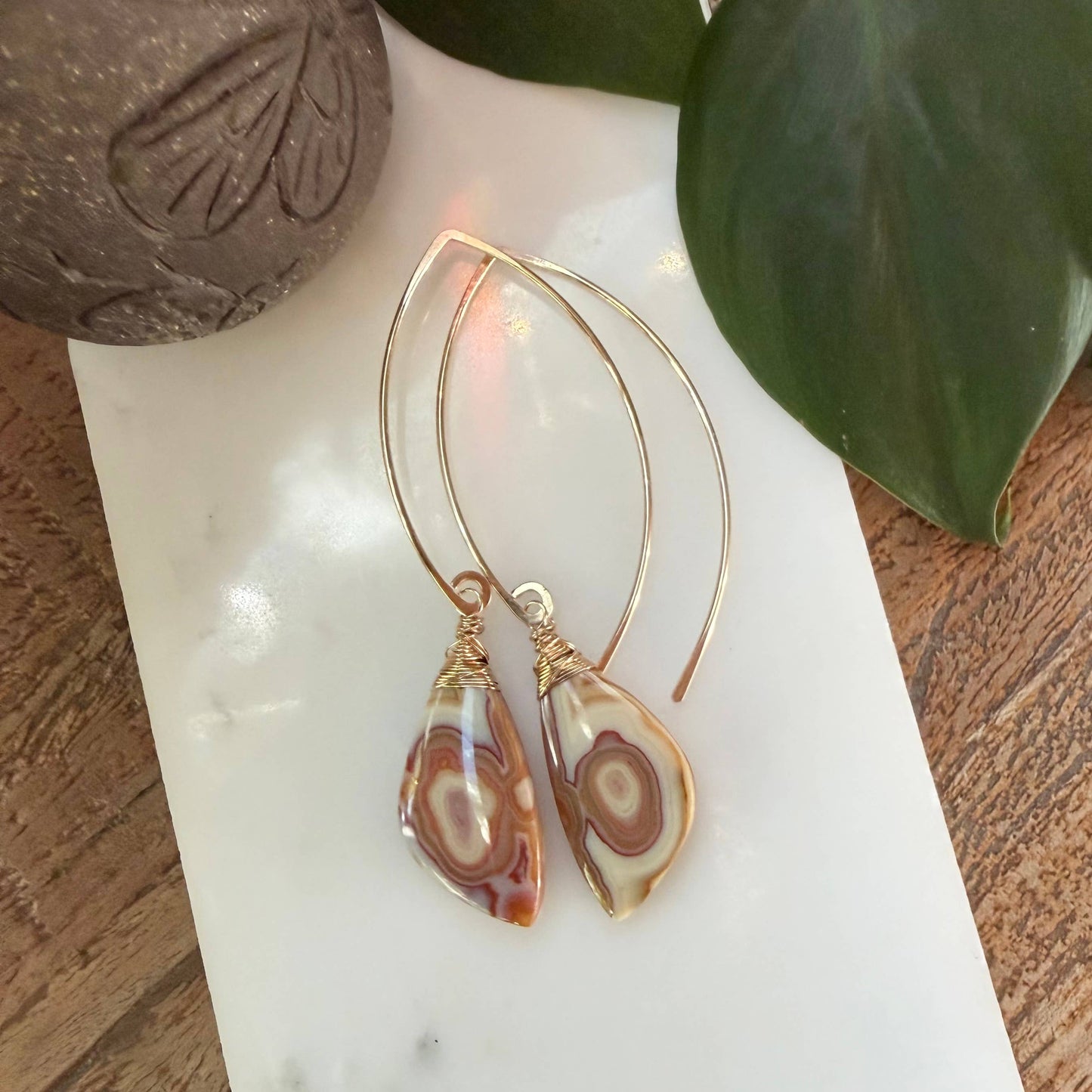 One of a Kind: Crazy Lace Agate Statement Earrings
