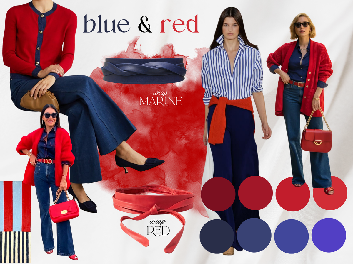 Leather Wrap Belt |  Red Python