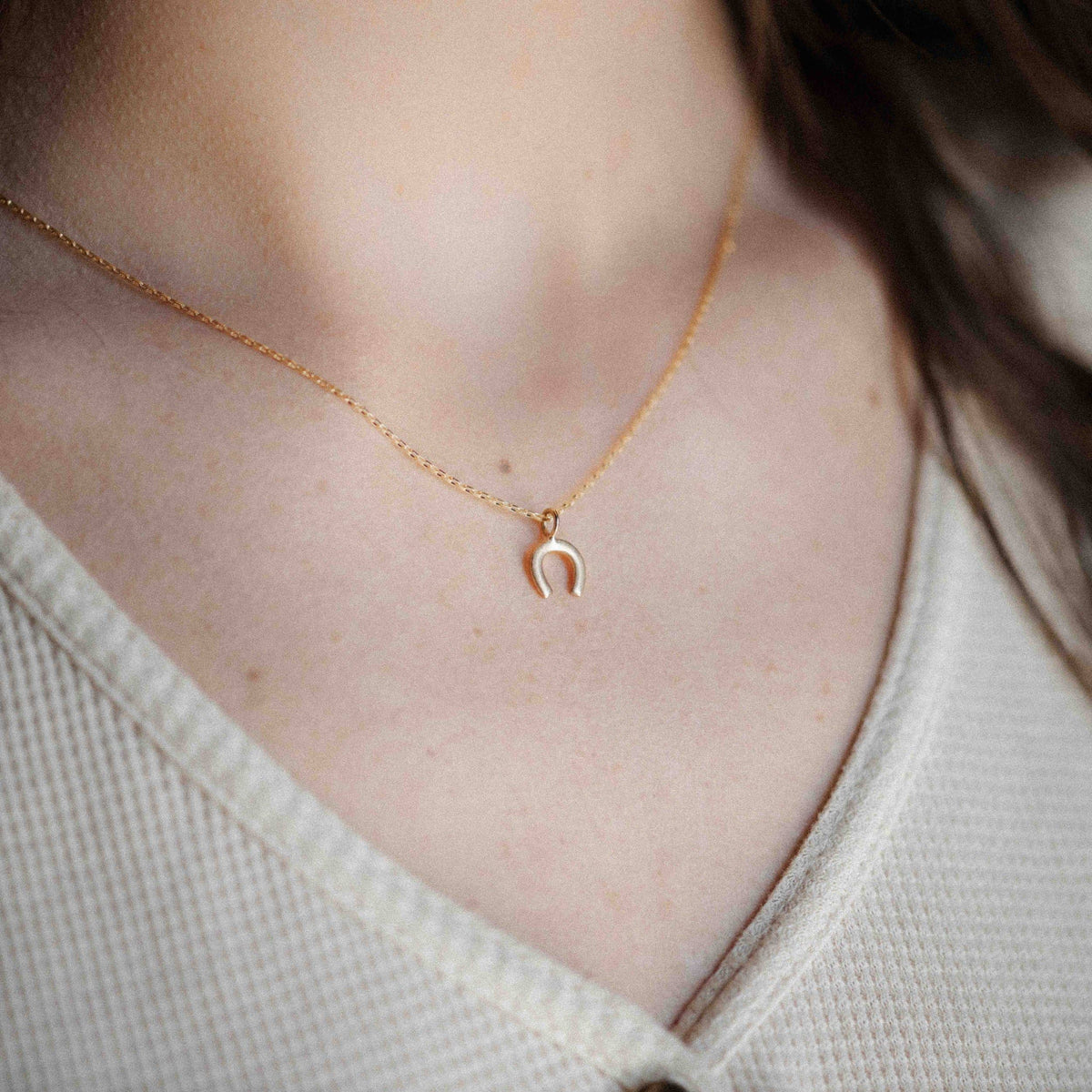 Horseshoe Necklace // Demi-Fine Gold