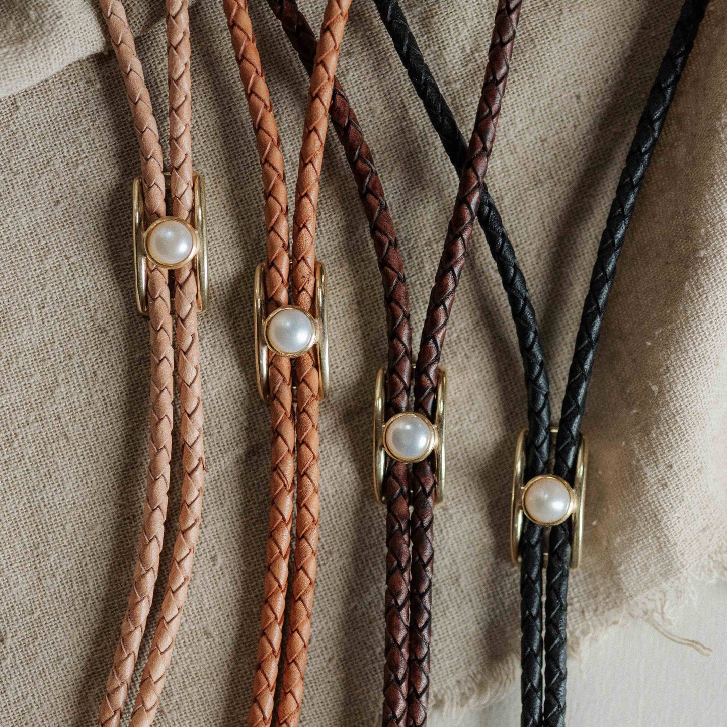 Shepherd Bolo Tie  |  Pearl or Turquoise