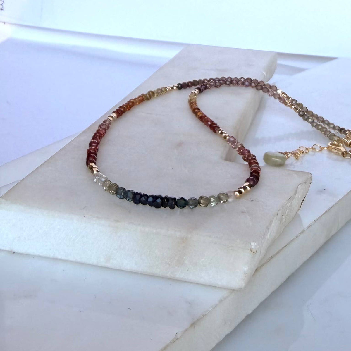 Tunduru Sapphire Beaded Gemstone Necklace