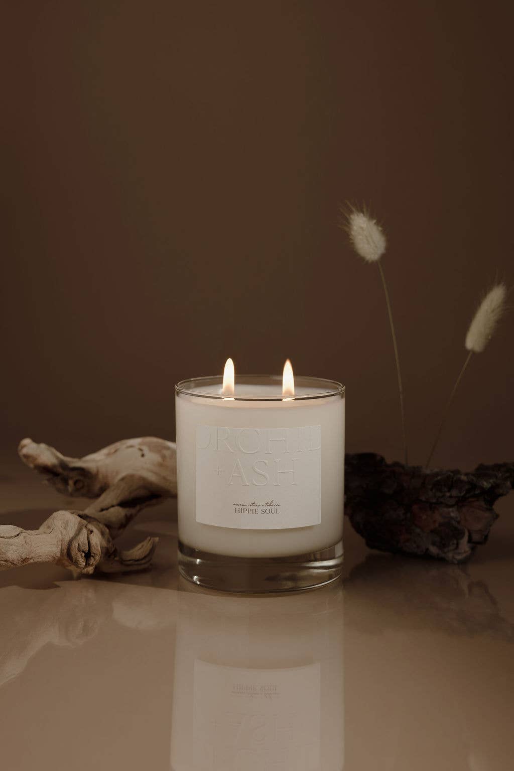 Warm Citrus + Tobacco | HIPPIE SOUL natural candle