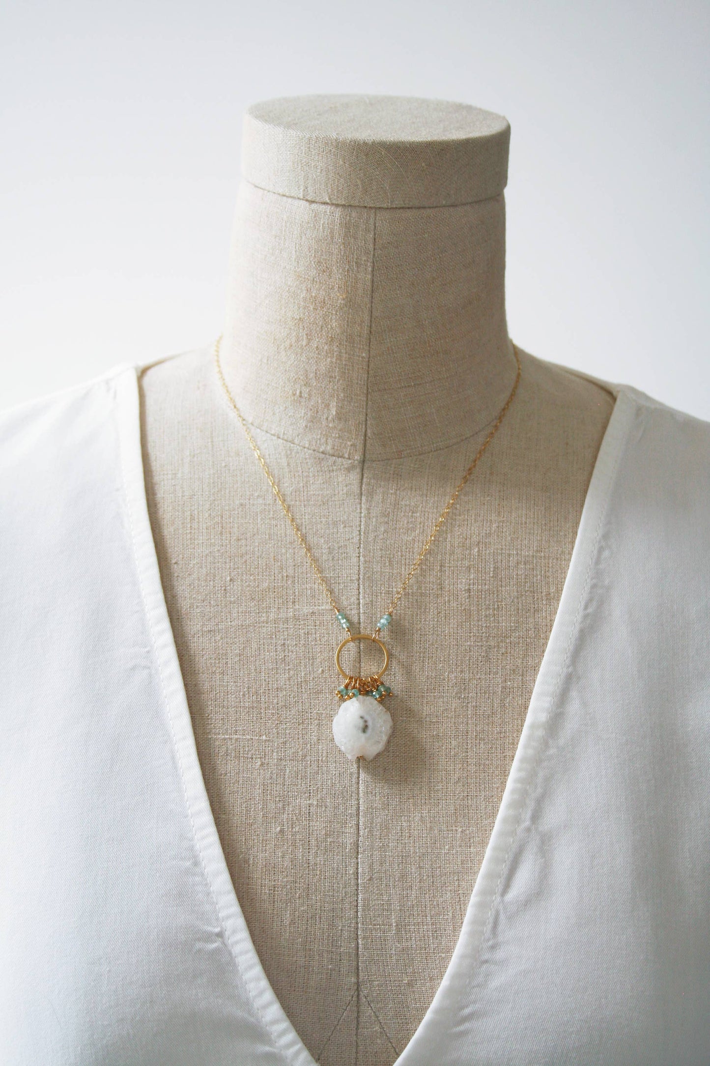 Solar Quartz Pendant Necklace