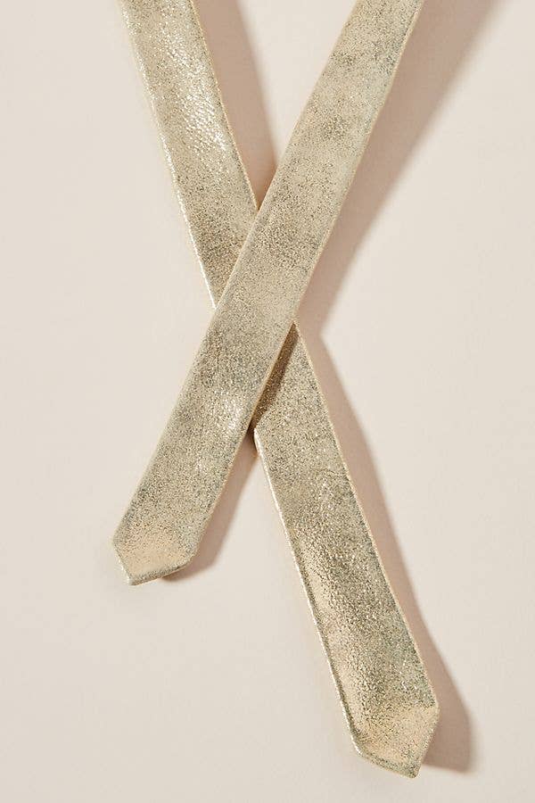 Leather Wrap Belt – Gold Metallic