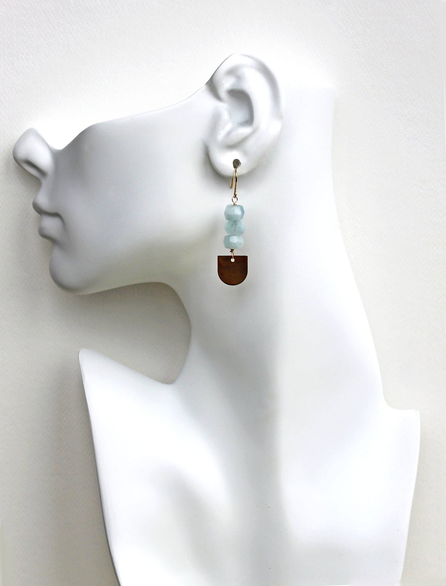 Aquamarine & Gold Earrings