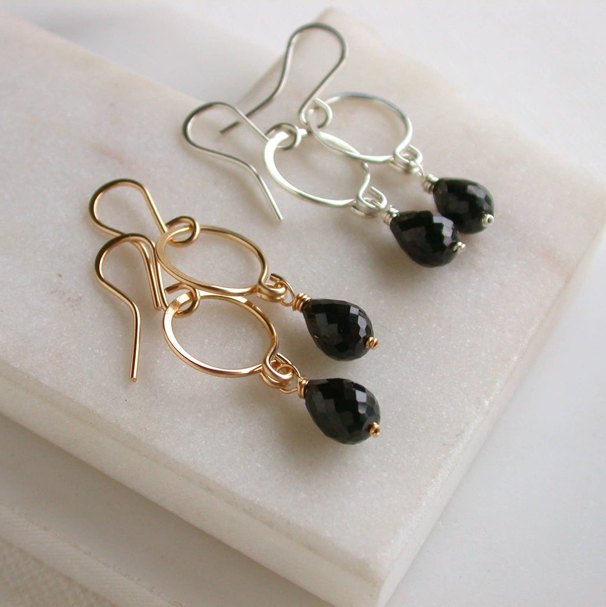 Petite Gemstone Drop. Choose metal and stone.