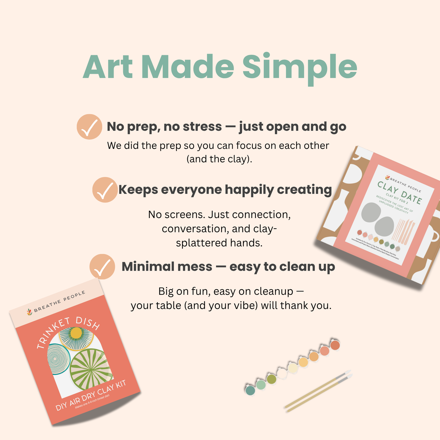 DIY Air Dry Clay Kit: Trinket Dish