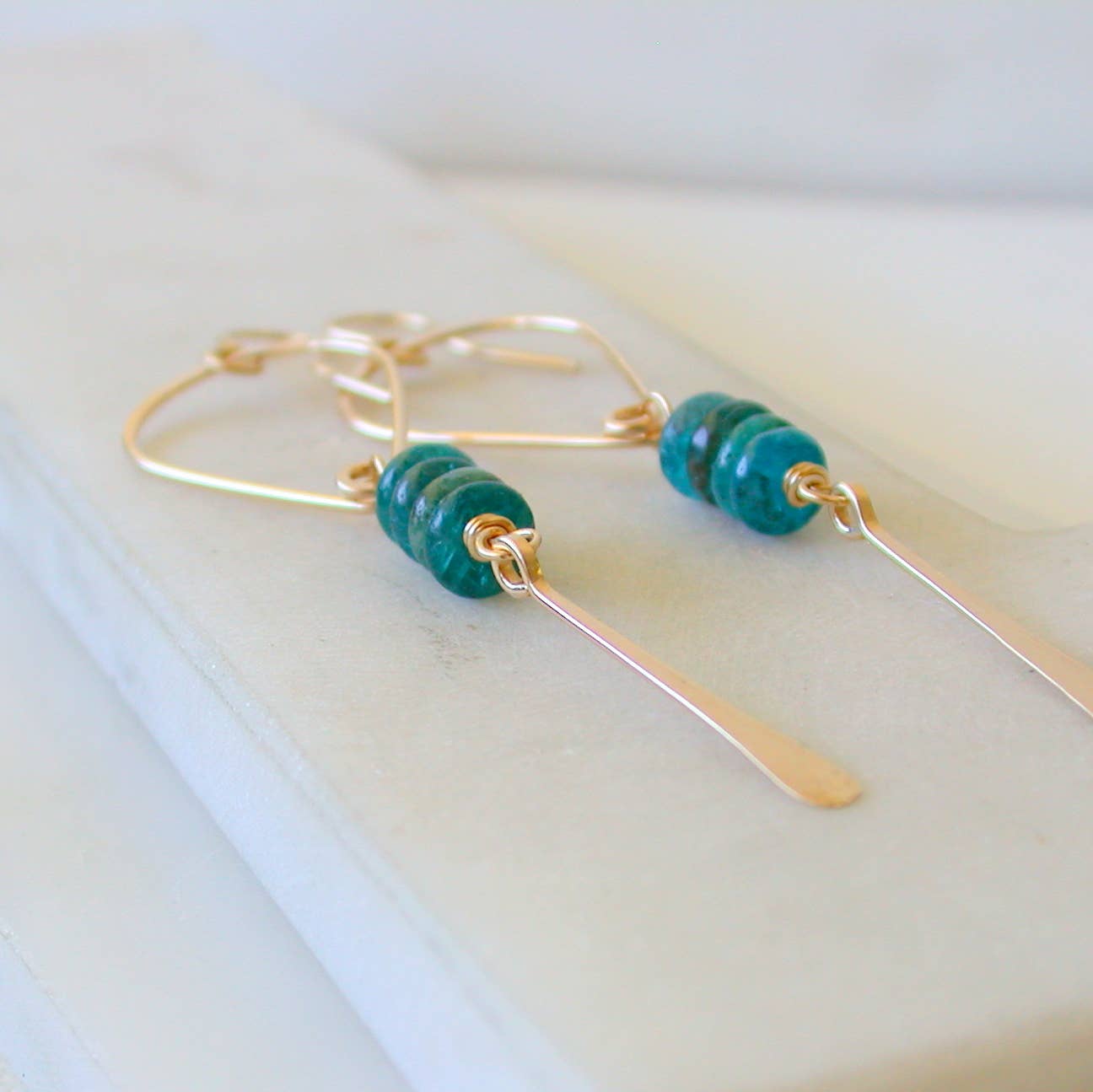 Apatite Teardrop Earrings