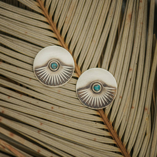 Yarrow Studs with Turquoise
