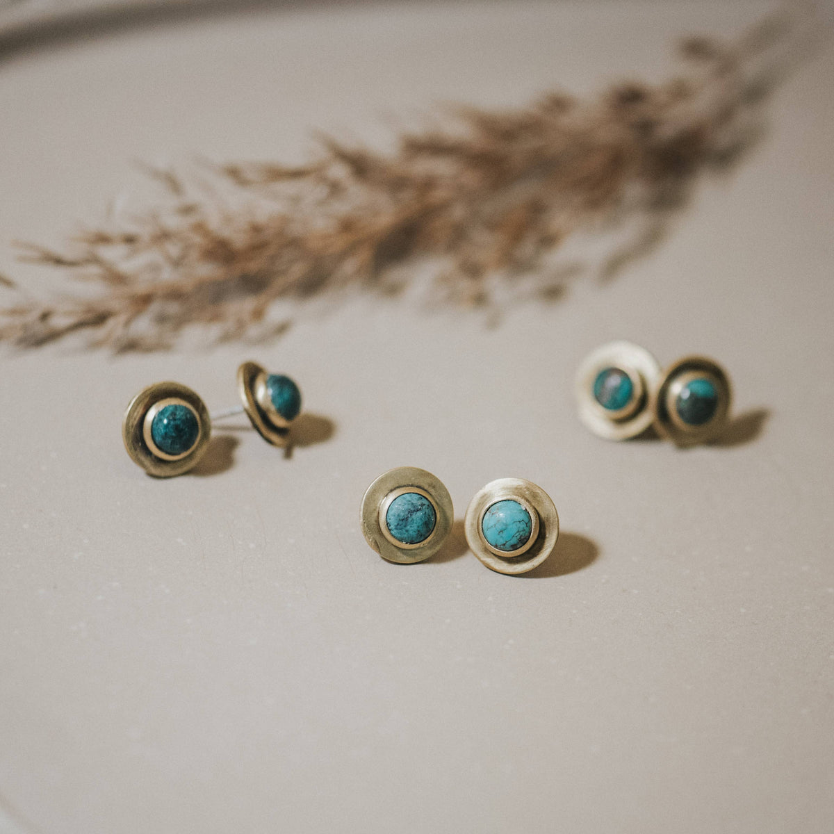 Gibbon Studs // Turquoise