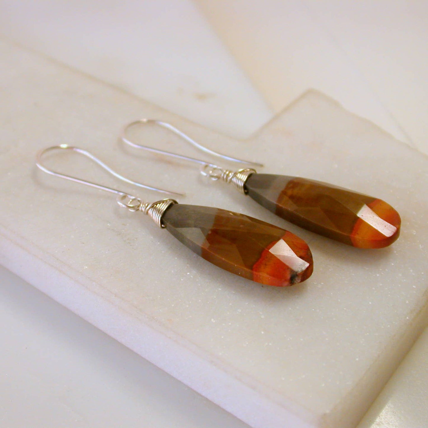 Desert Jasper Statement Earrings