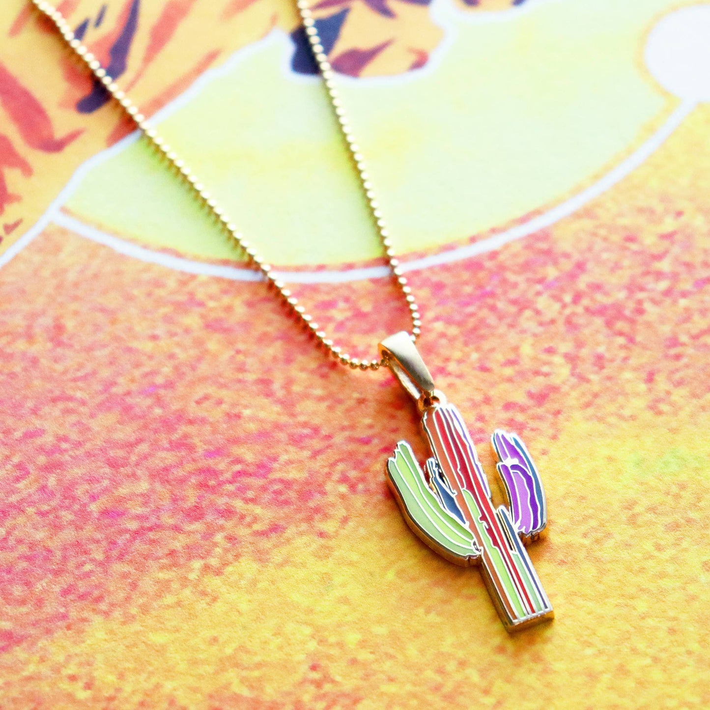Technicolor Saguaro Necklace
